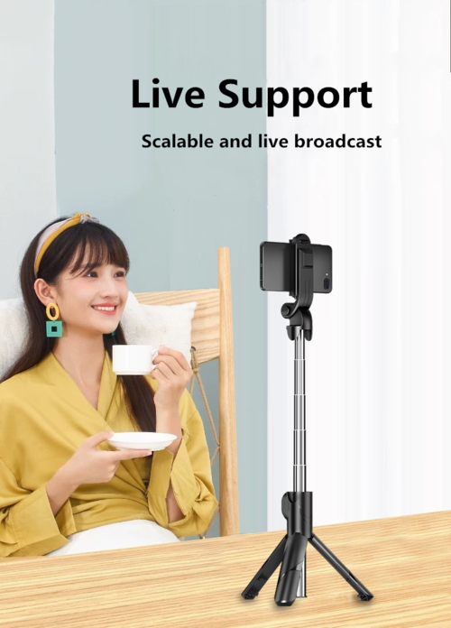 3-in-1 Bluetooth Selfie Stick Tripod with LED Fill Light