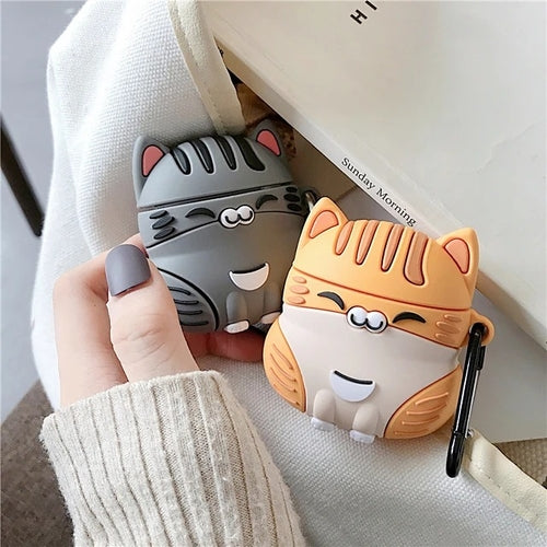 Fat Orange Cat Soft Protective Case for Headphones